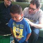Priceless moments: Tom Kenny and Sherm Cohen at House of Secrets for Free Comic Book Day